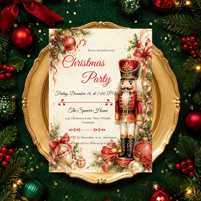 Invitation Fête de Noël Casse-Noisette Classique (Créateur téléchargé)