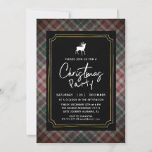 Fête de Noël Chic Rustique à carreaux Tartan