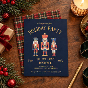 Invitation Fête de Noël Classique avec Casse-Noisette