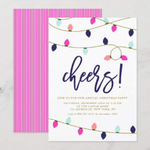 Invitation Fête de Noël colorée