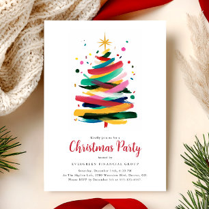 Invitation Fête de Noël Colorée