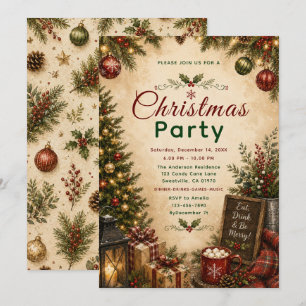 Invitation Fête de Noël Cosy