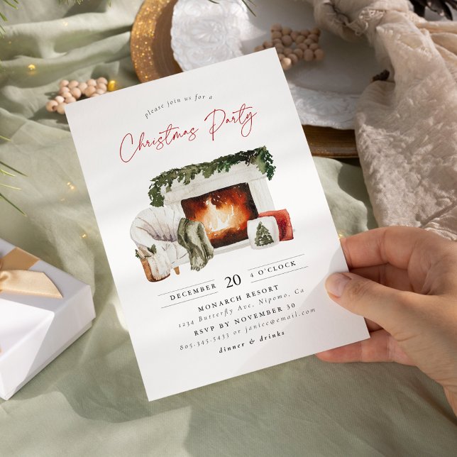 Invitation Fête de Noël cosy (Créateur téléchargé)