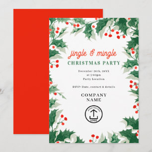 Invitation Fête de Noël d'affaires Jingle et Mingle