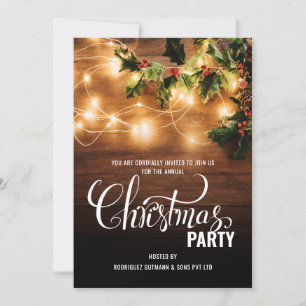 Invitation Fête de Noël d'affaires simple et élégante