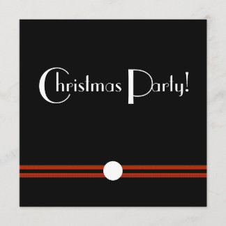 Invitation Fête de Noël d'art déco dans la coutume noire et