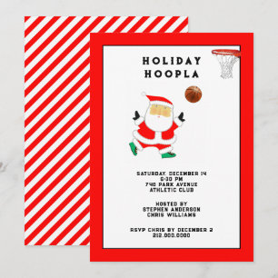 Invitation Fête de Noël de basket-ball