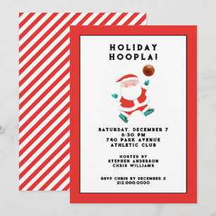 Invitation Fête de Noël de basket-ball