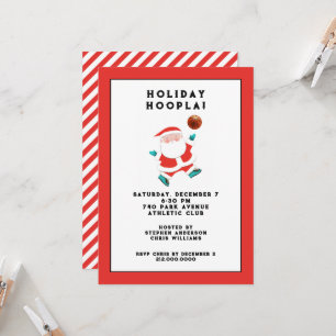 Invitation Fête de Noël de basketball