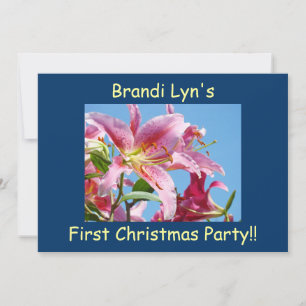 Invitation Fête de Noël de bébé pour les amis de la famille