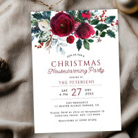 Fête de Noël de bienvenue florale hivernale rustiq