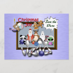 Invitation Fête de Noël de Bowling