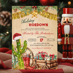 Invitation Fête de Noël de cow-boy mexicain