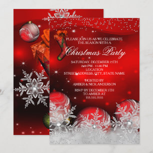 Invitation Fête de Noël de Crystal Rouge