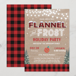 Invitation Fête de Noël de Flannel et gelée