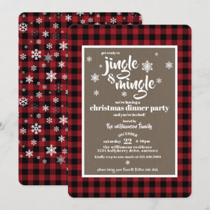 Invitation Fête de Noël de Jingle et Mingle