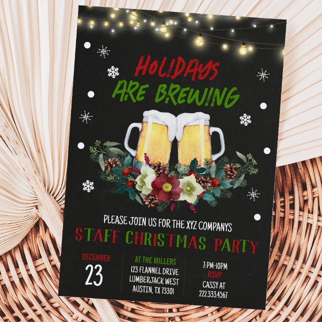 Invitation Fête de Noël de la Bière de Fêtes (Créateur téléchargé)