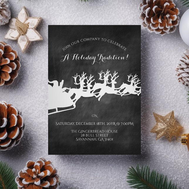 Invitation Fête de Noël de la compagnie Rustic (Créateur téléchargé)
