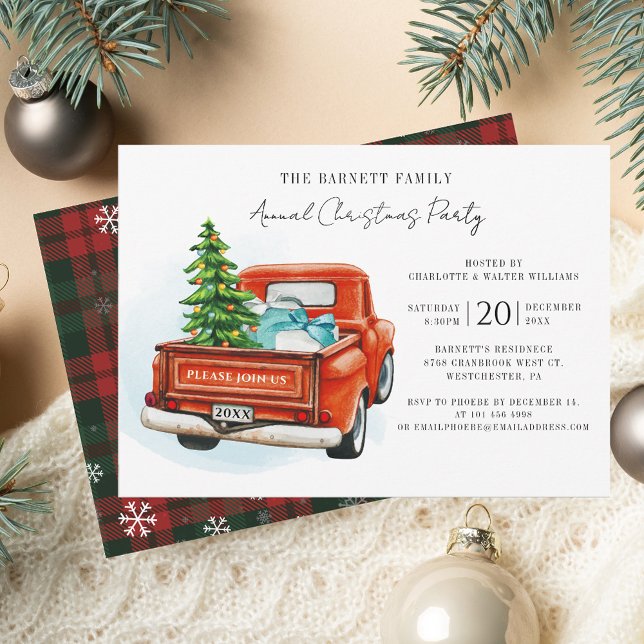 Invitation Fête de Noël de la famille (Family Annual Christmas Party Invitation)