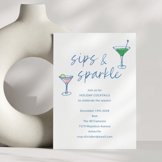 Invitation Fête de Noël de la fête Cocktail (Créateur téléchargé)