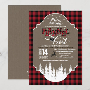 Invitation Fête de Noël de la Flanelle et du Frost Country