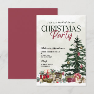 Invitation Fête de Noël de la marine de la pinède de neige mo