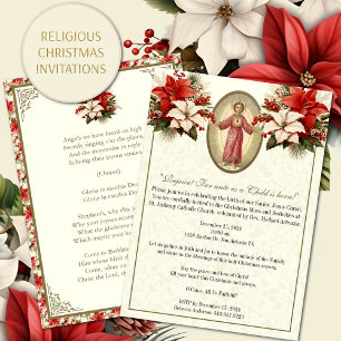 Invitation Fête de Noël de la Nativité Religous