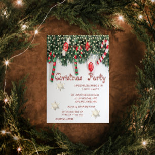 Invitation Fête de Noël de la société Snowflakes, Sweets