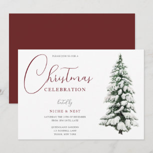Invitation Fête de Noël de l'arbre de Noël