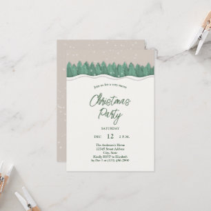 Invitation Fête de Noël de l'hiver fantaisiste