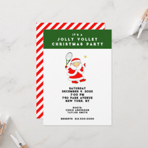Invitation Fête de Noël de tennis féminin
