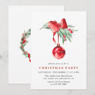 Invitation Fête de Noël de Watercolor