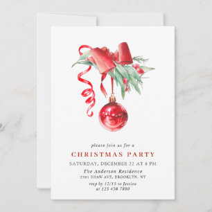 Invitation Fête de Noël de Watercolor