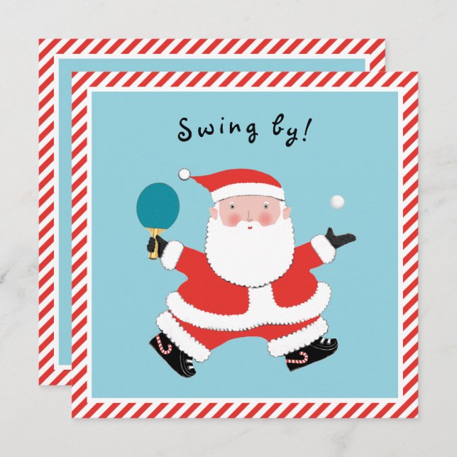 Invitation Fête de Noël décontractée (Devant / Derrière)