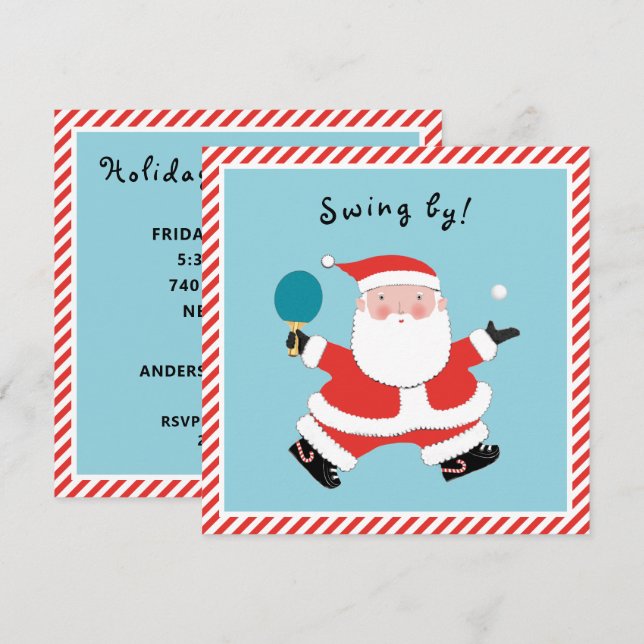 Invitation Fête de Noël décontractée (Devant / Derrière)