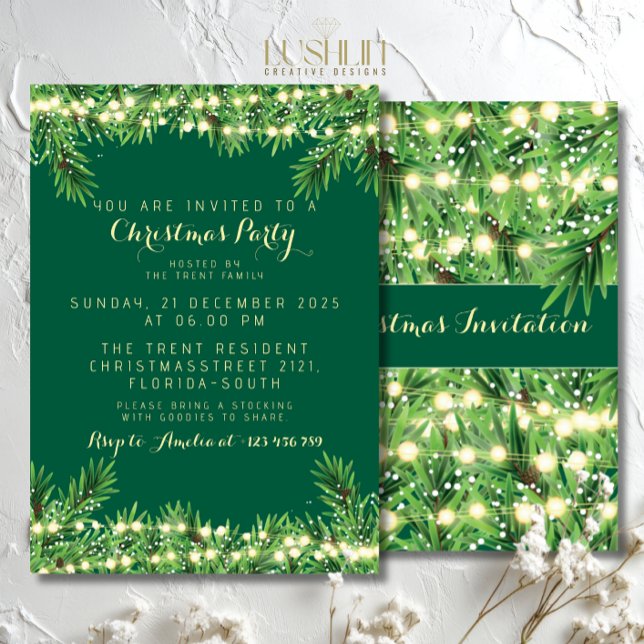 Invitation Fête de Noël Décoration festive (Créateur téléchargé)