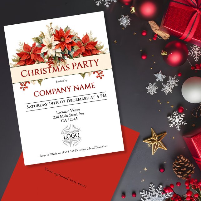 Invitation Fête de Noël d'entreprise annuelle (Créateur téléchargé)
