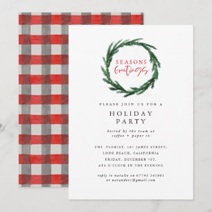 Invitation Fête de Noël d'entreprise de Joyeuses Fêtes