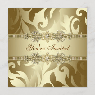 Invitation Fête de Noël d'entreprise d'or