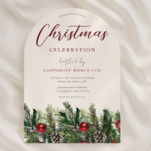 Invitation Fête de Noël d'entreprise en milieu de travail 