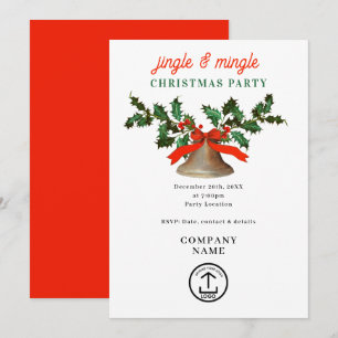 Invitation Fête de Noël d'entreprise Jingle et Mingle