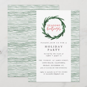 Invitation Fête de Noël d'entreprise Joyeuses Fêtes