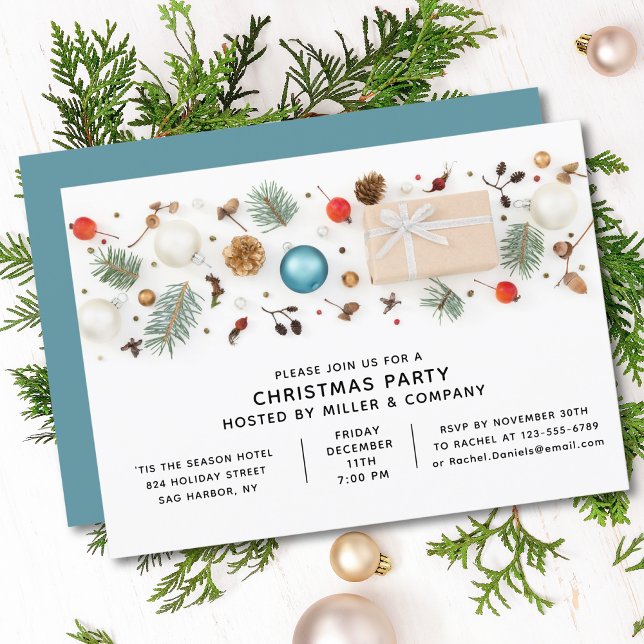Invitation Fête de Noël d'entreprise minimaliste (Créateur téléchargé)