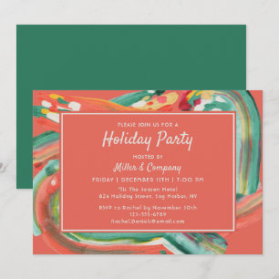 Invitation Fête de Noël d'entreprise Moderne Abstraite