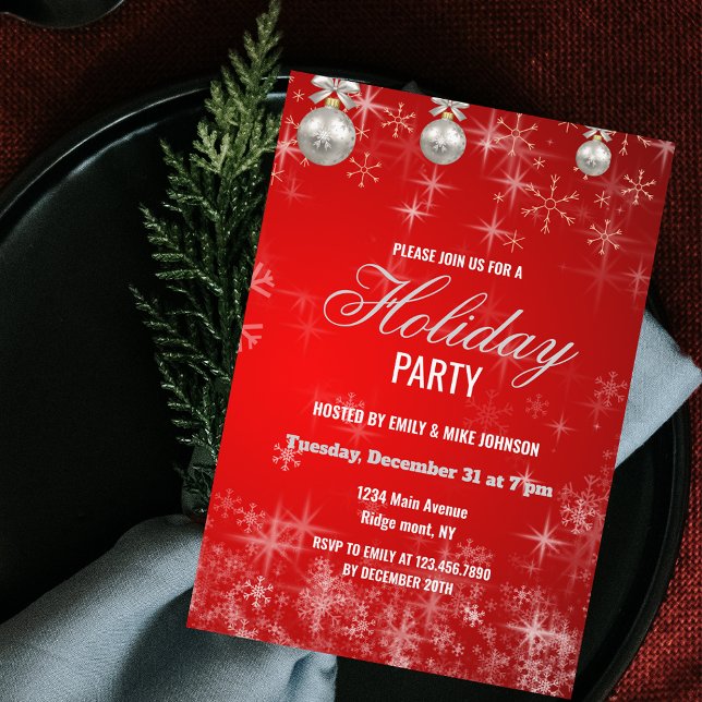 Invitation Fête de Noël d'entreprise pour les employés (Créateur téléchargé)