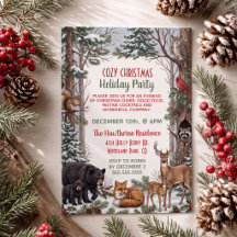 Fête de Noël des Animaux de la Forêt Cosy