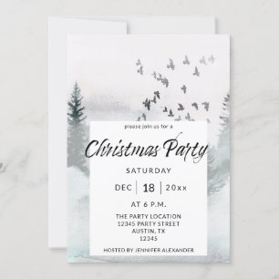 Invitation Fête de Noël des arbres d'hiver