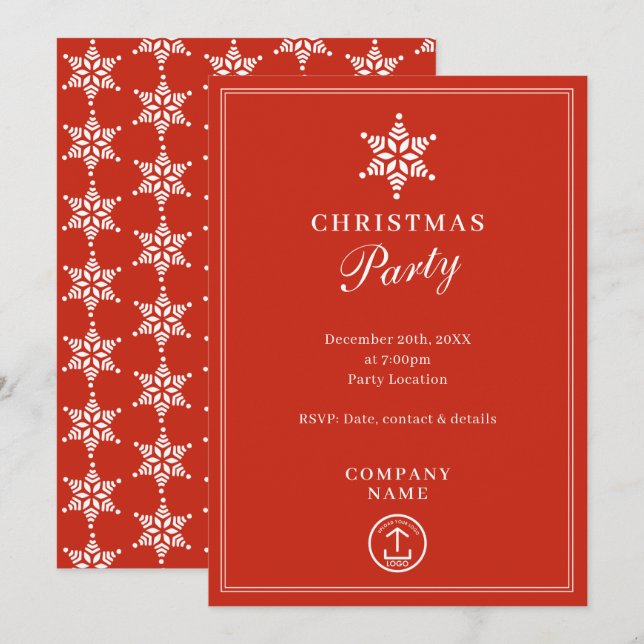 Invitation Fête de Noël des entreprises modernes (Devant / Derrière)