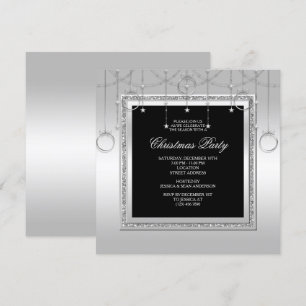 Invitation Fête de Noël des étoiles et des anneaux