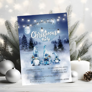 Invitation Fête de Noël des Gnomes dans la Forêt sous les Lum